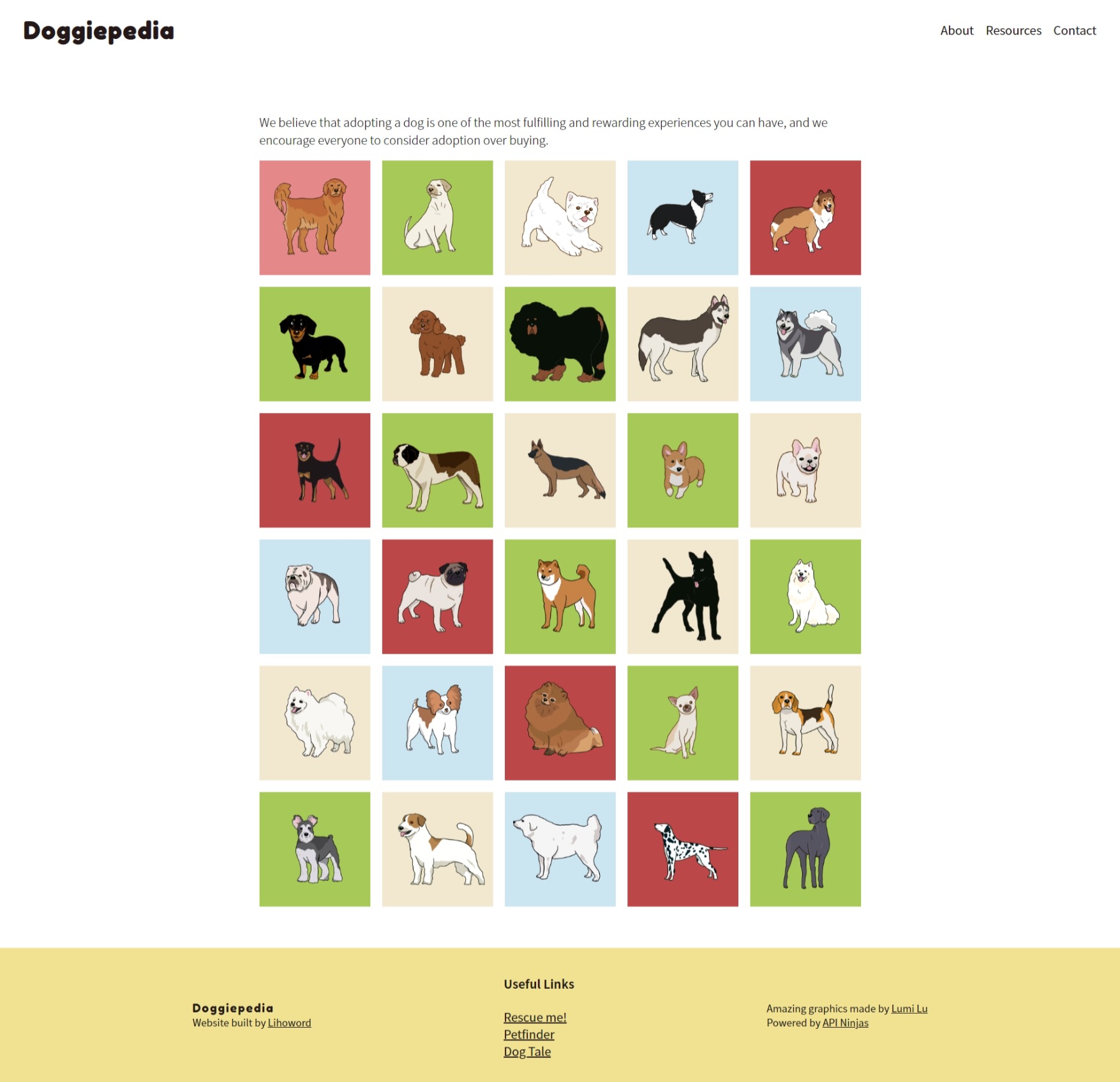Doggiepedia web app